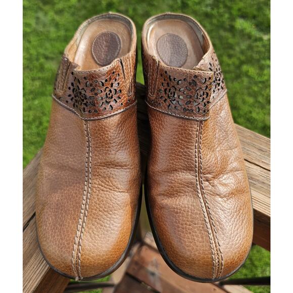 ARIAT Santa Cruz Comfort Clog Brown Caramel Leather Padded Insole US 10 B - Picture 2 of 12
